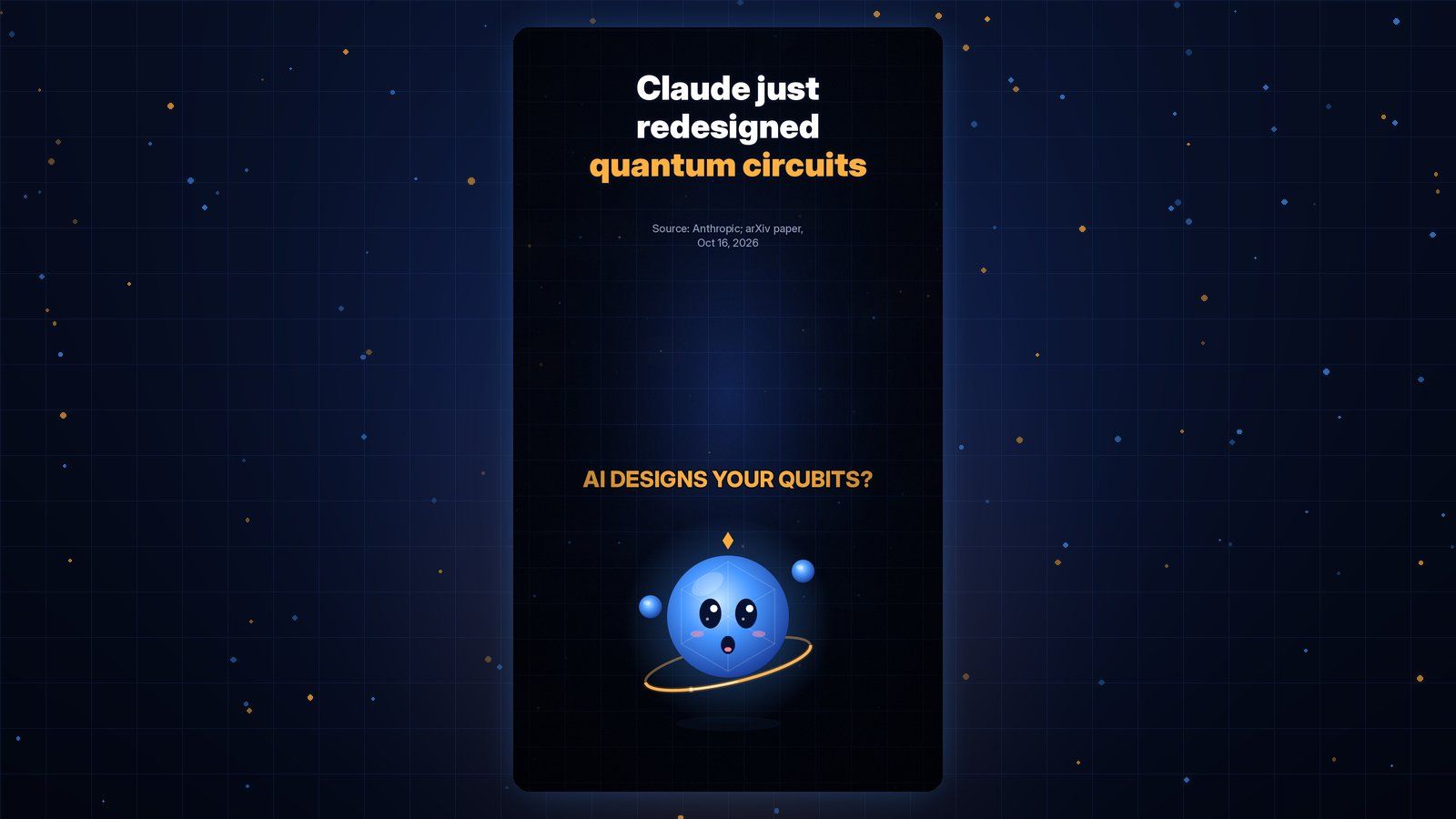 Gobi Daily title card reading Claude just redesigned quantum circuits, with Gobi below.