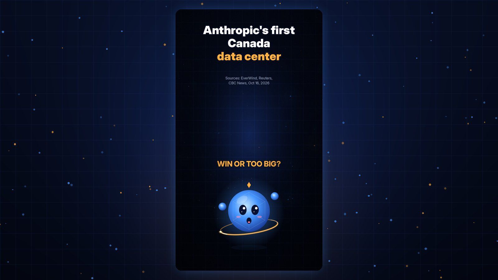 Gobi Daily title card reading Anthropic's first Canada data center, with Gobi below.