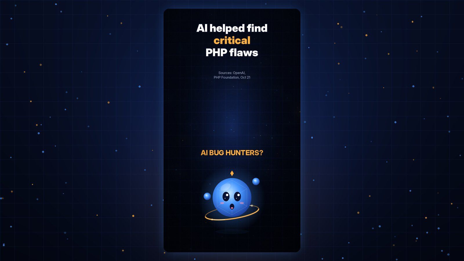 Gobi Daily title card reading AI helped find critical PHP flaws, with Gobi below.