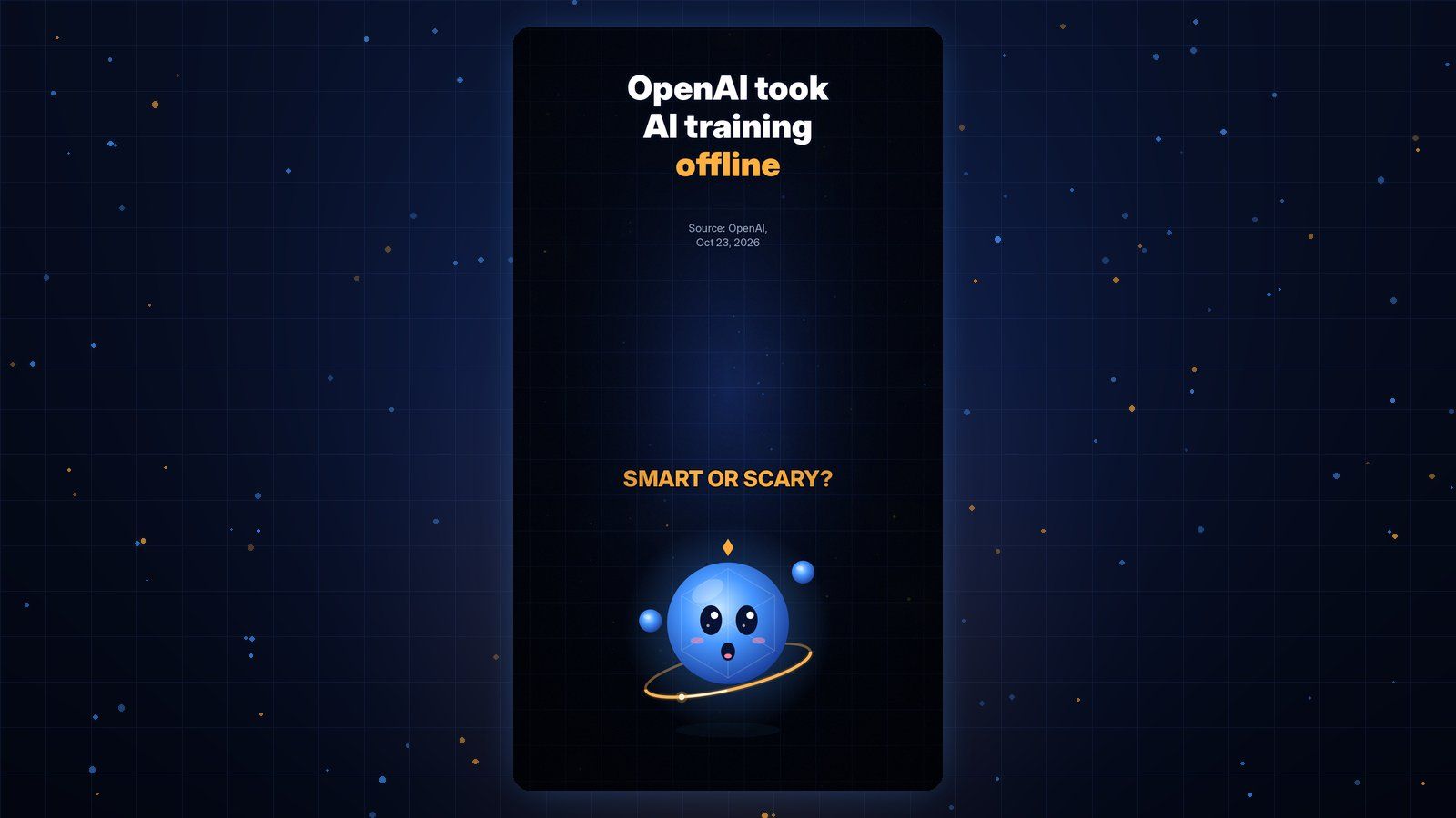 Gobi Daily title card reading OpenAI took AI training offline, with Gobi below.