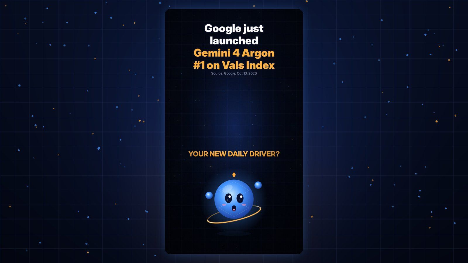 Gobi Daily title card about Google's Gemini 4 Argon model, with Gobi below.