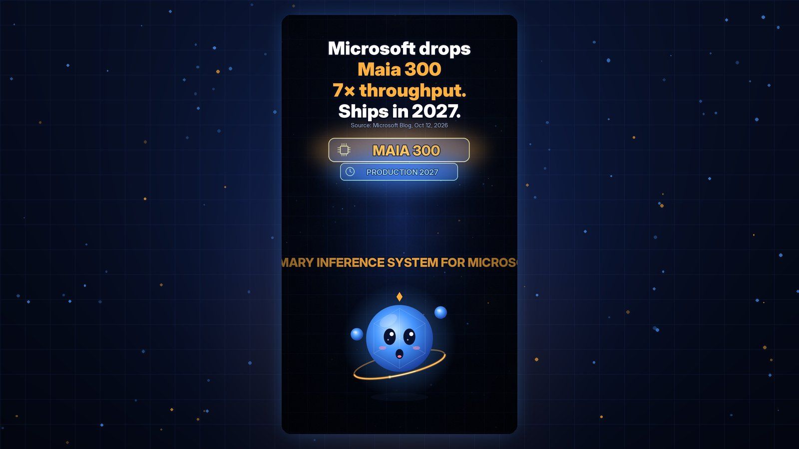 Gobi Daily title card for Microsoft Maia 300, with a chip badge and Gobi below.