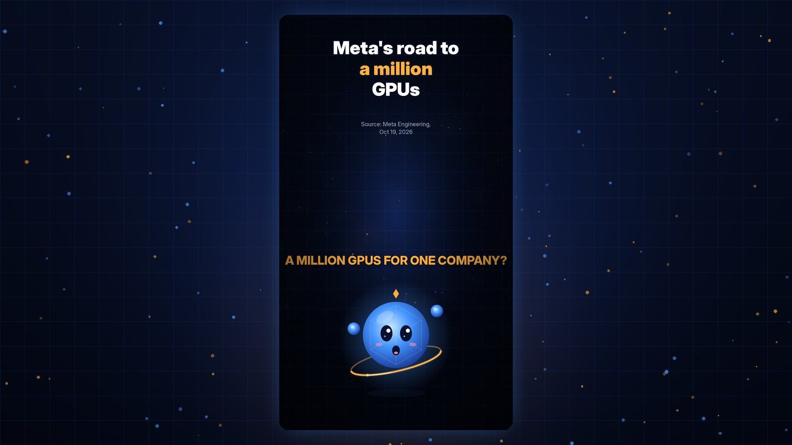 Gobi Daily title card reading Meta's road to a million GPUs, with Gobi below.